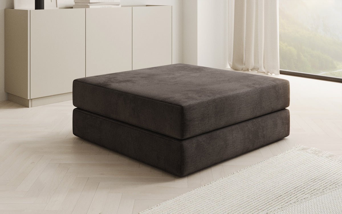 Beistellhocker Lazy in Fluweel