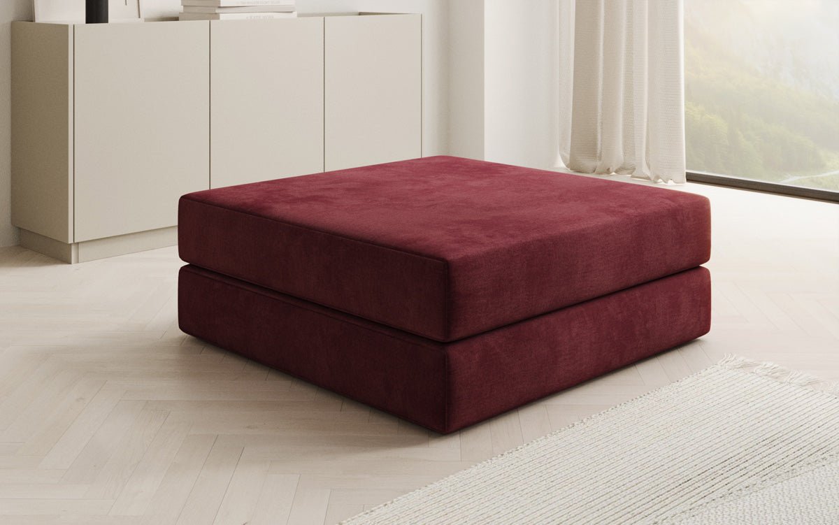 Beistellhocker Lazy in Fluweel