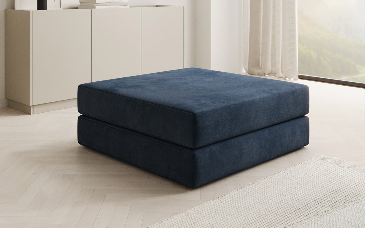 Beistellhocker Lazy in Fluweel