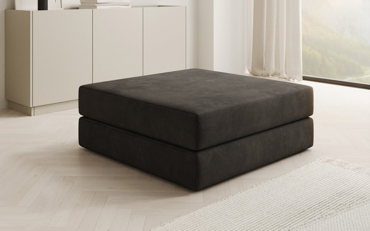 Beistellhocker Lazy in Fluweel