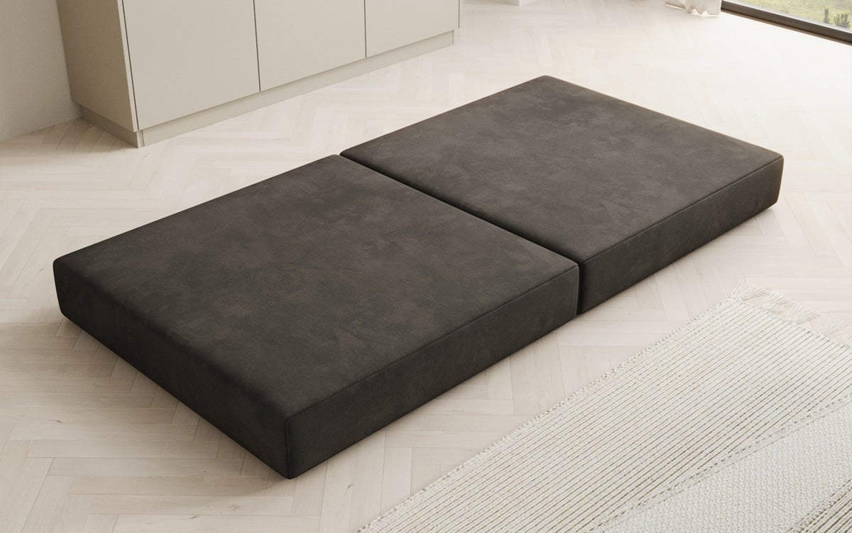 Beistellhocker Lazy in Fluweel