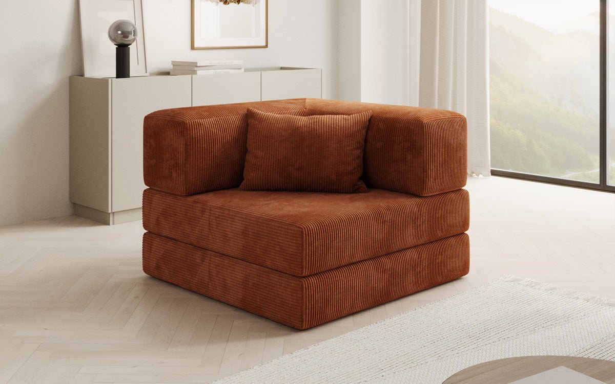 Designer Sofa-Sessel Lazy in Corduroy