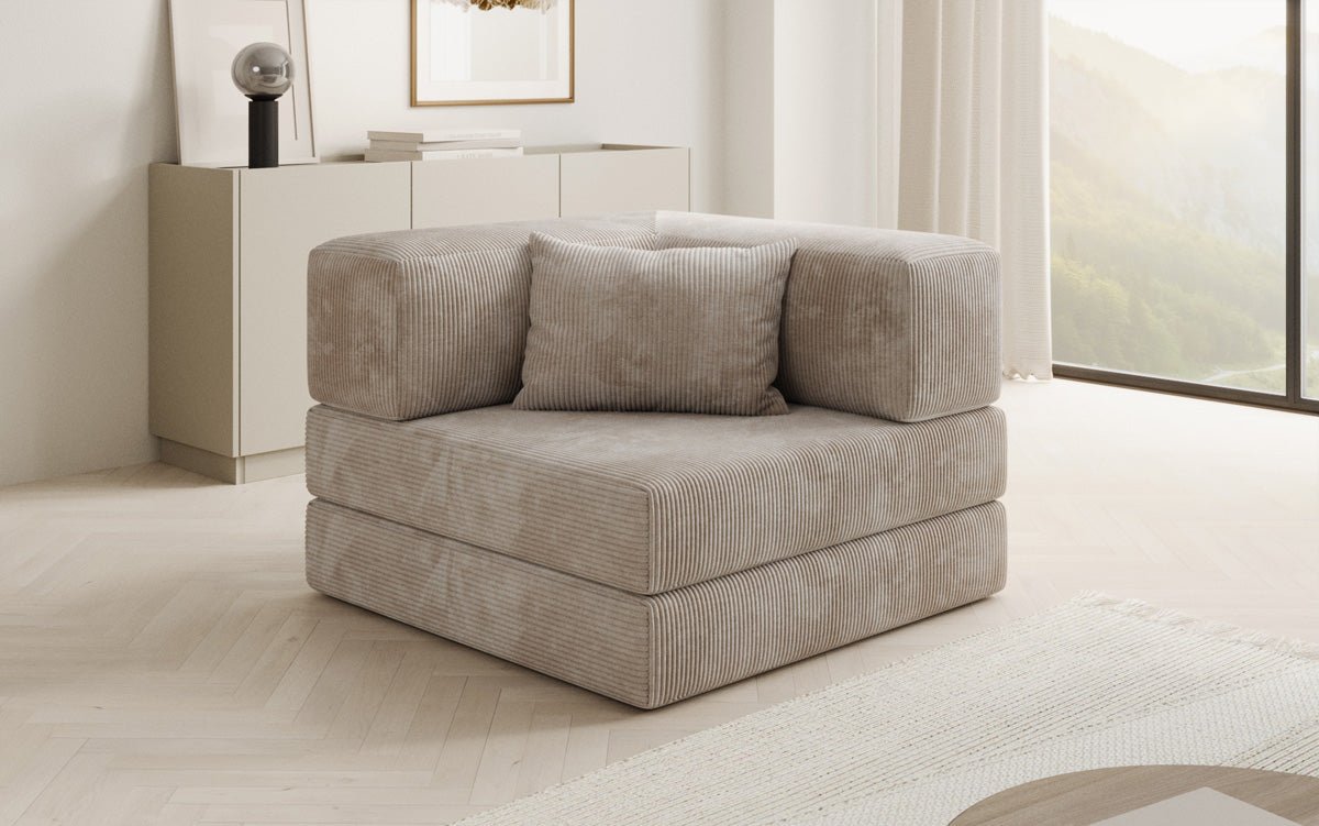 Designer Sofa-Sessel Lazy in Corduroy