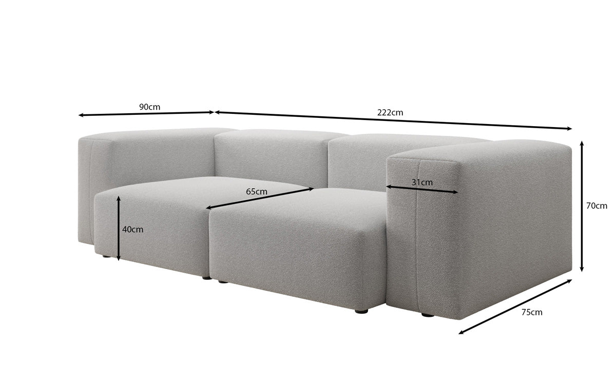 Ontwerper 2-zits bank Snug in Bouclé