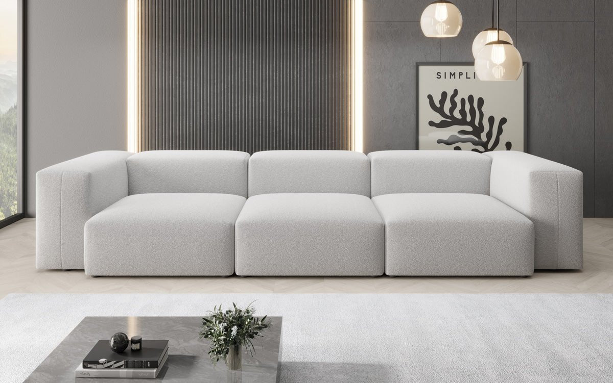 Ontwerper 3-zits bank Snug in Bouclé