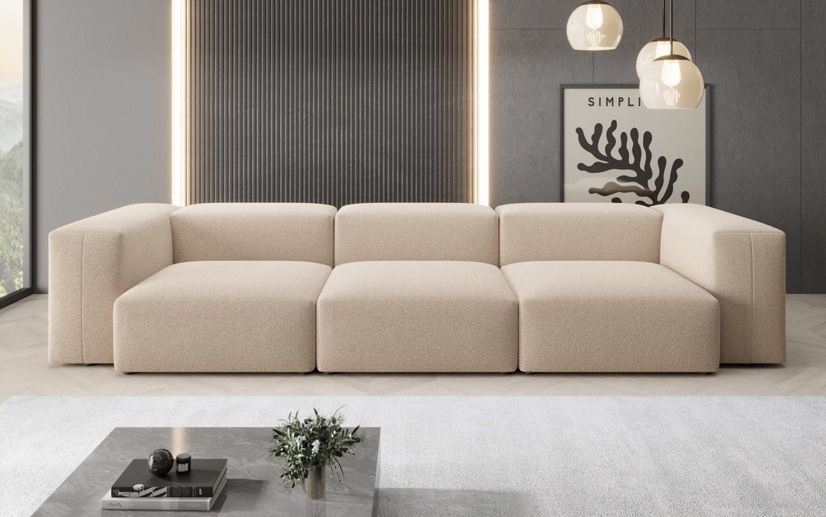 Ontwerper 3-zits bank Snug in Bouclé