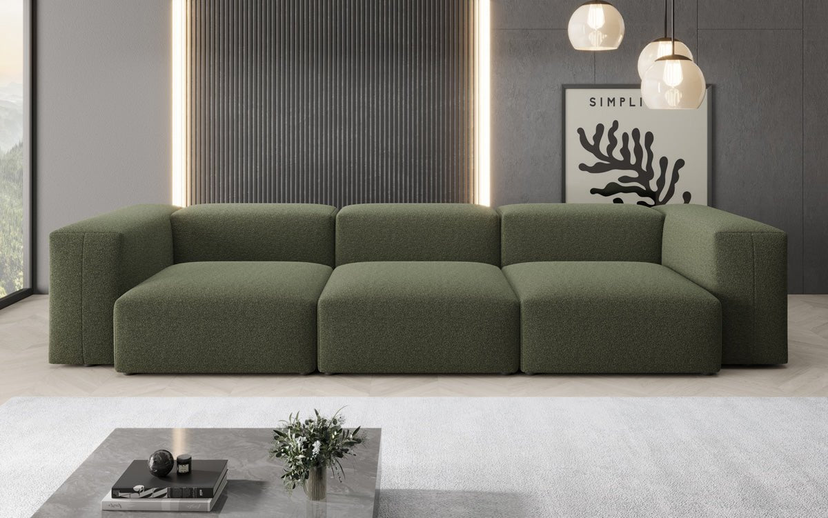 Ontwerper 3-zits bank Snug in Bouclé