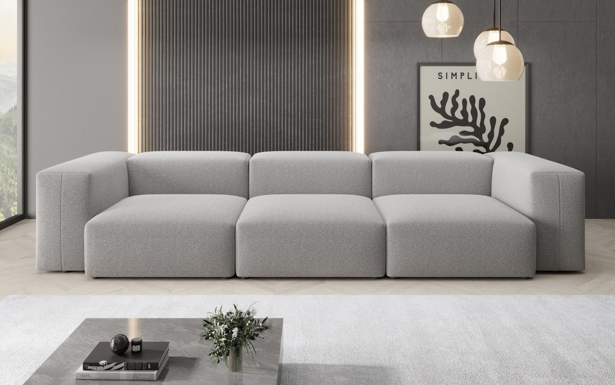 Ontwerper 3-zits bank Snug in Bouclé
