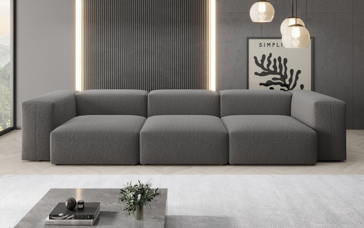 Ontwerper 3-zits bank Snug in Bouclé