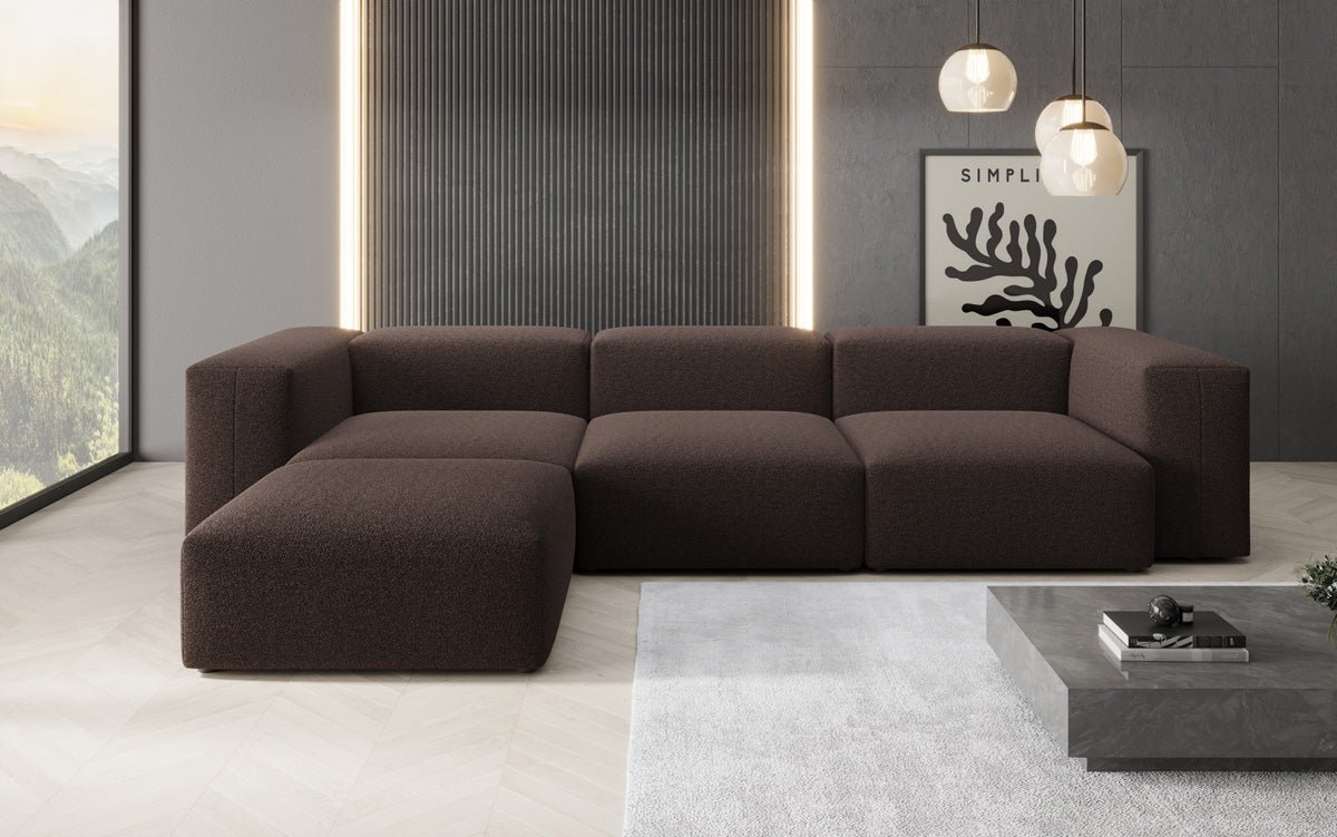 Ontwerper L-bank Snug in Bouclé