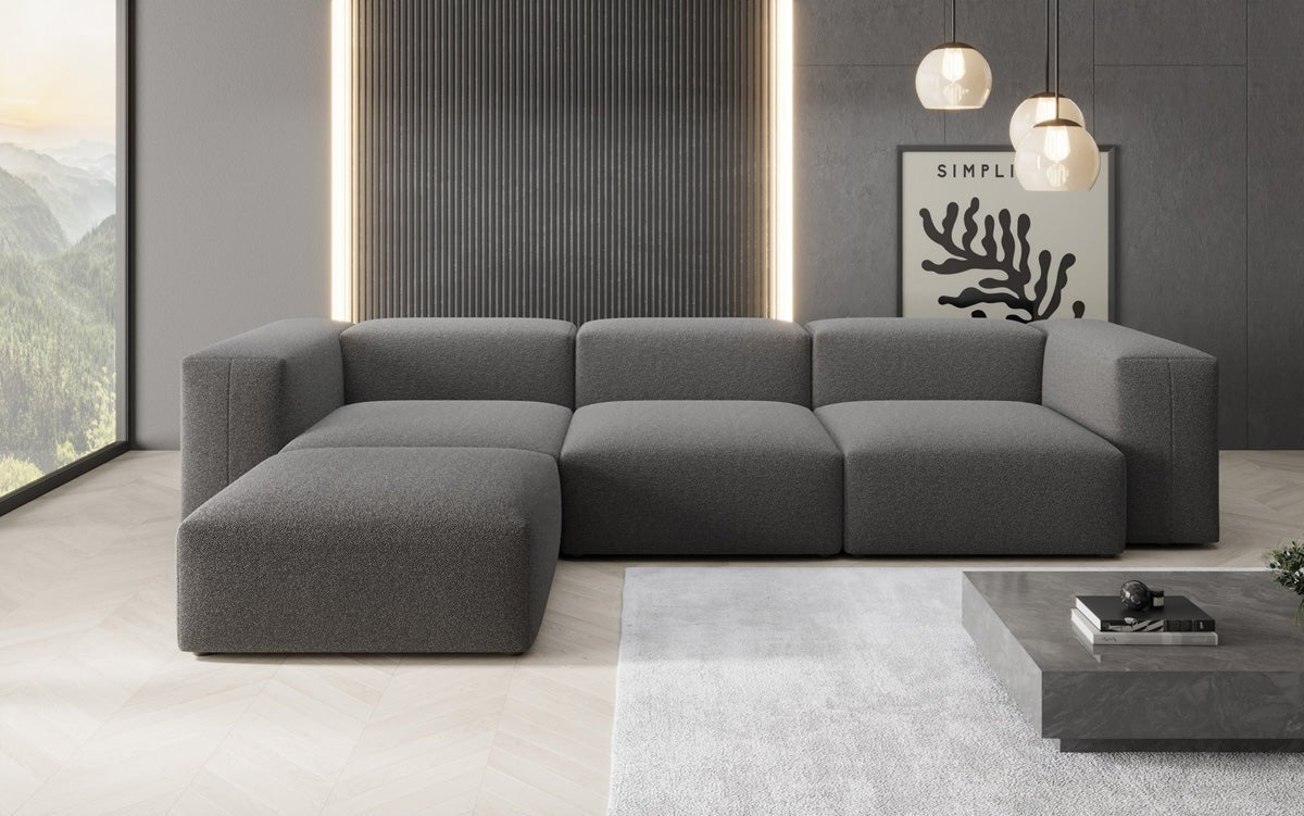 Ontwerper L-bank Snug in Bouclé