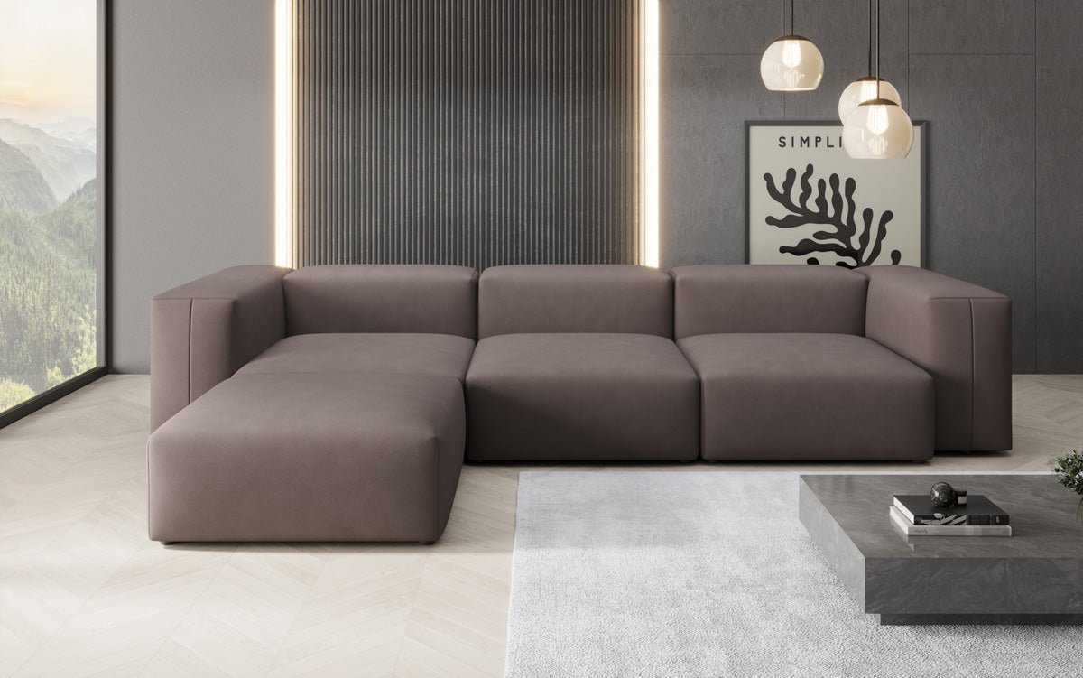 Designer L-bank Snug in Stof