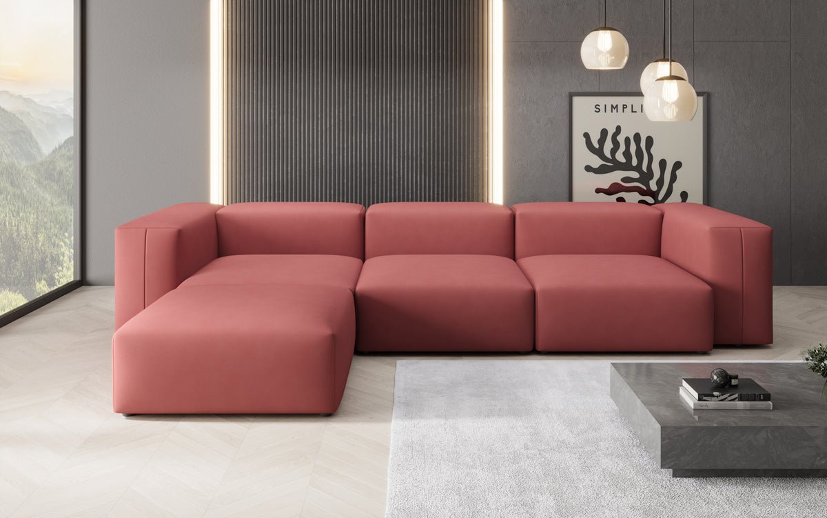 Designer L-bank Snug in Stof