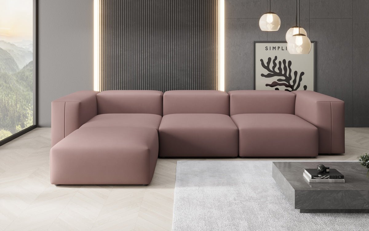 Designer L-bank Snug in Stof