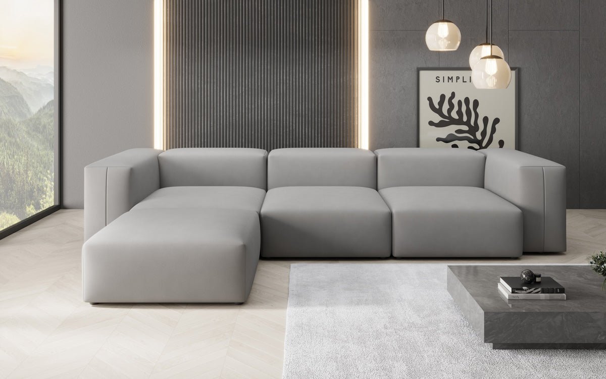 Designer L-bank Snug in Stof