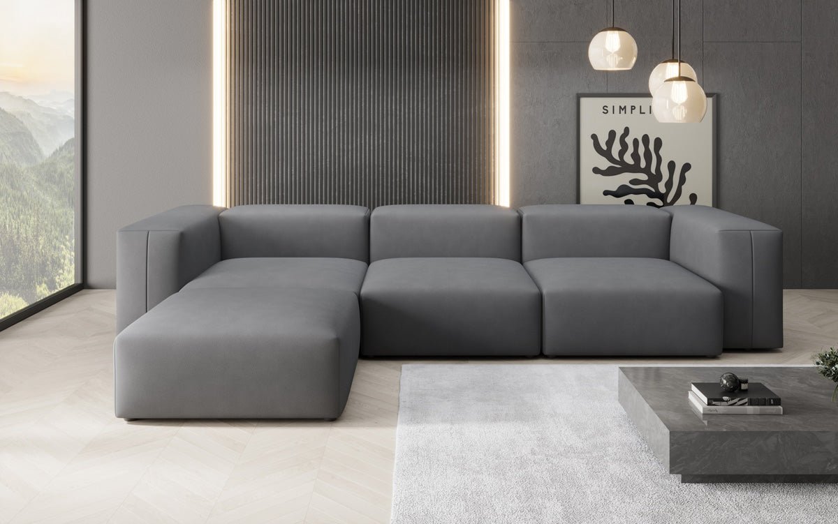 Designer L-bank Snug in Stof