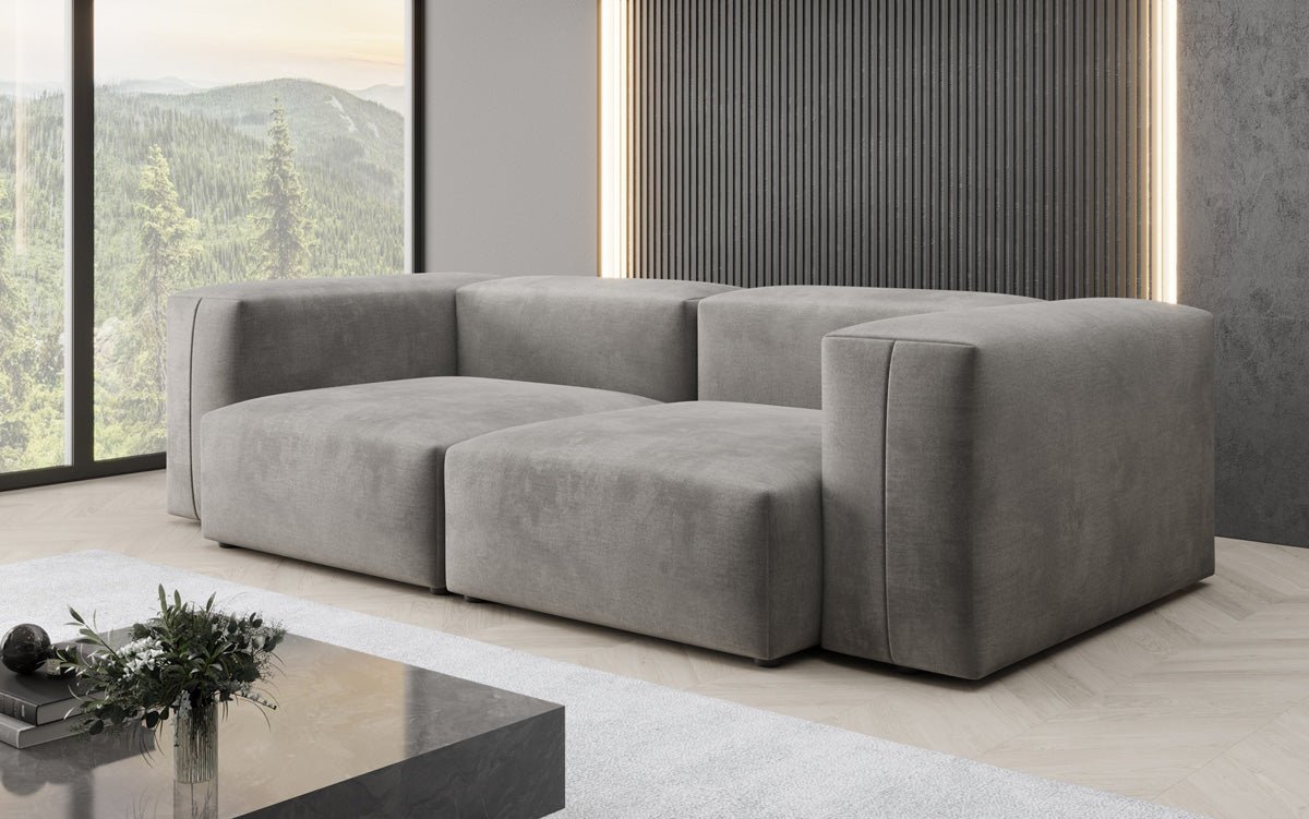 Designer 2-zits bank Snug in Fluweel
