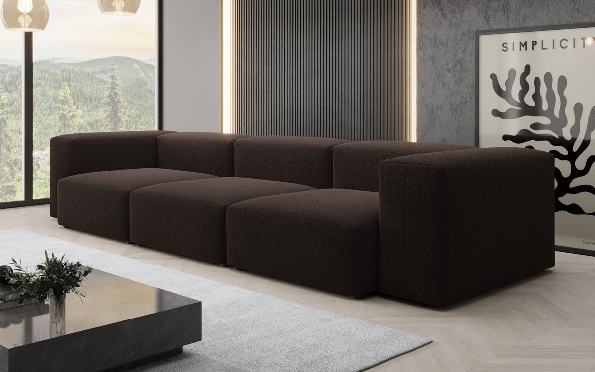 Ontwerper 3-zits bank Snug in Bouclé