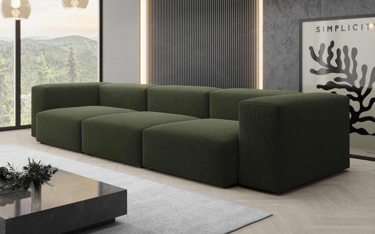 Ontwerper 3-zits bank Snug in Bouclé