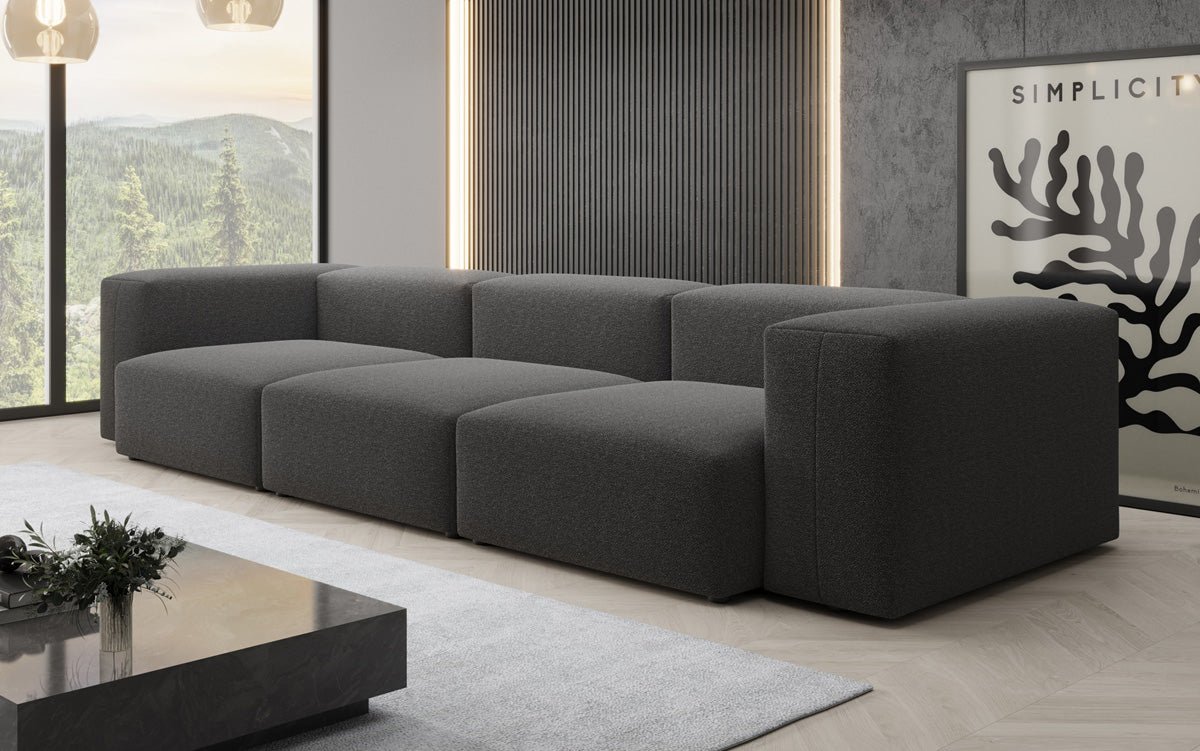 Ontwerper 3-zits bank Snug in Bouclé