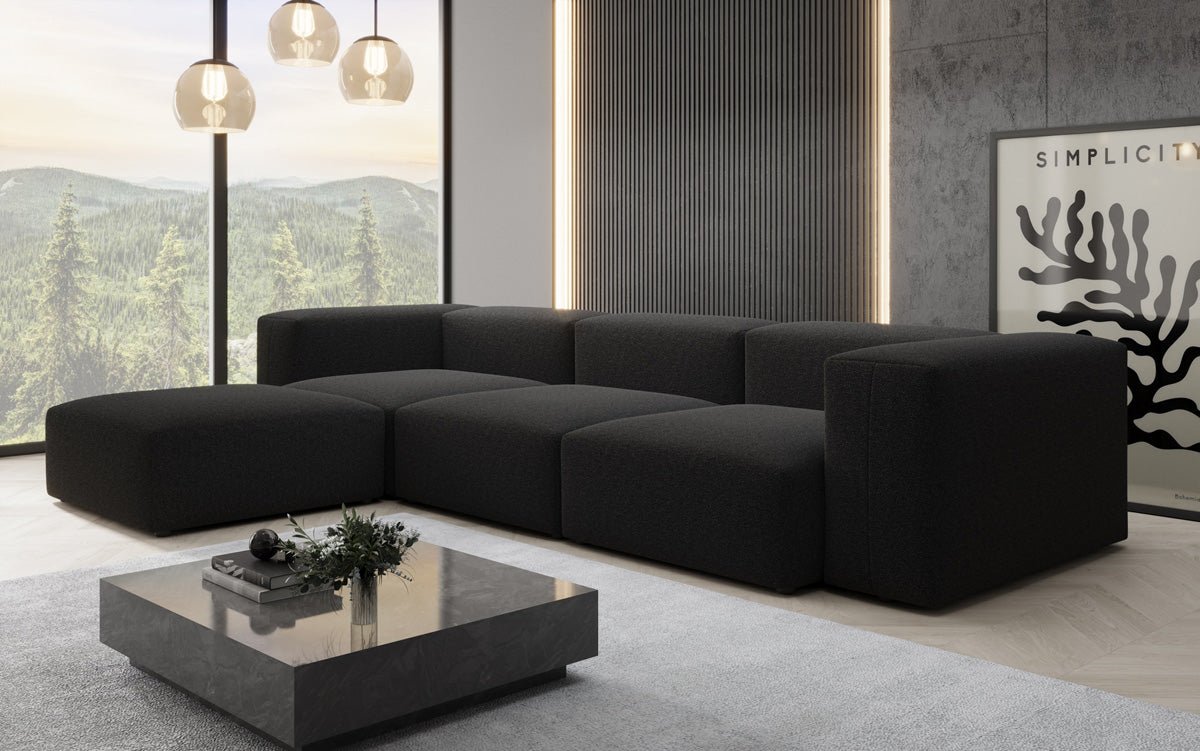 Ontwerper L-bank Snug in Bouclé