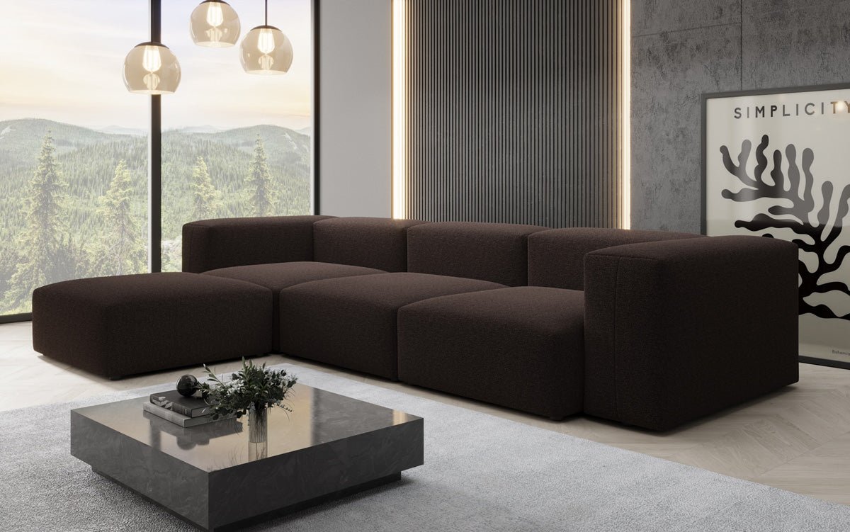 Ontwerper L-bank Snug in Bouclé