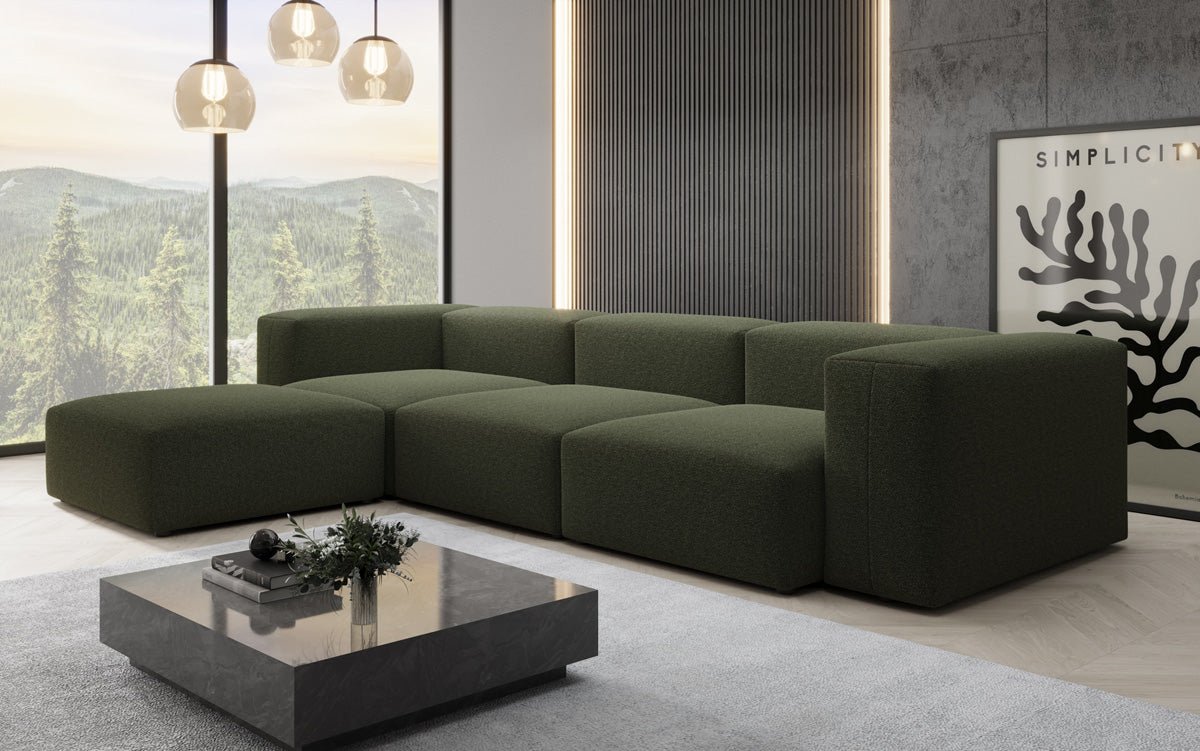 Ontwerper L-bank Snug in Bouclé