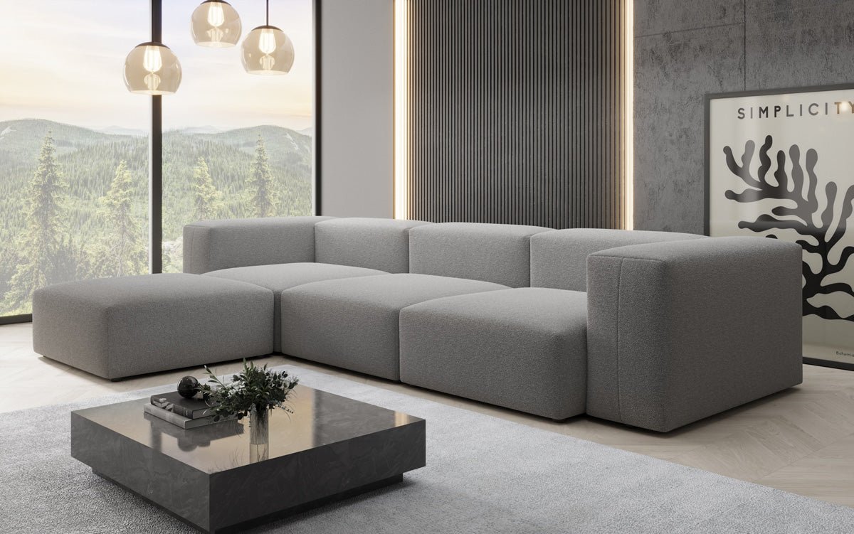 Ontwerper L-bank Snug in Bouclé