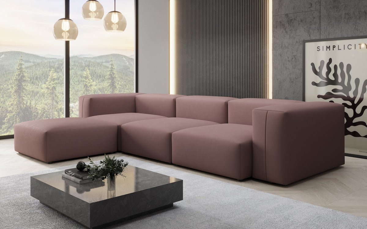 Designer L-bank Snug in Stof