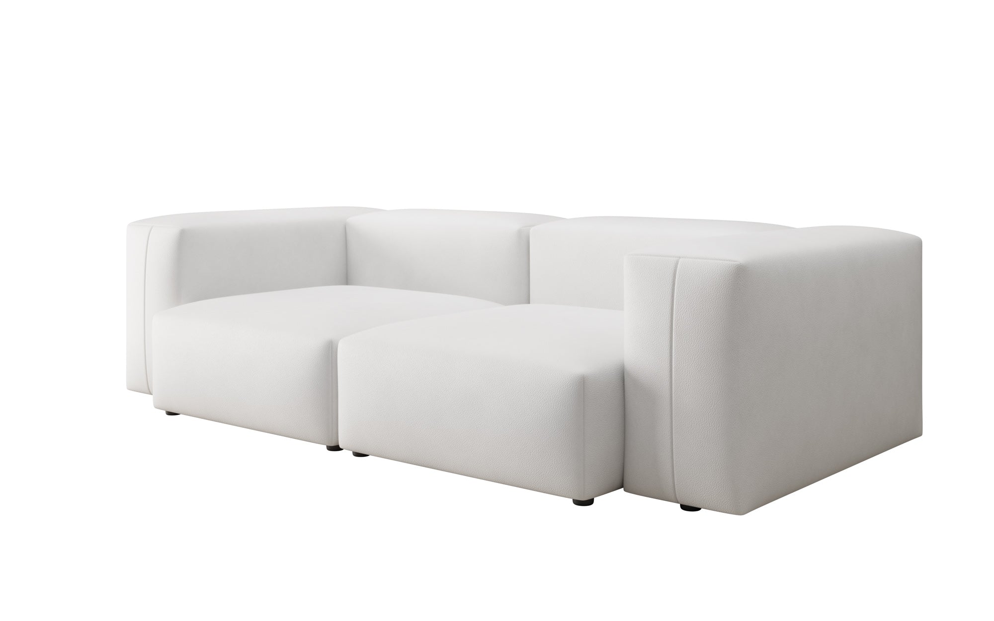 Designer 2-zits bank Snug in echt leer