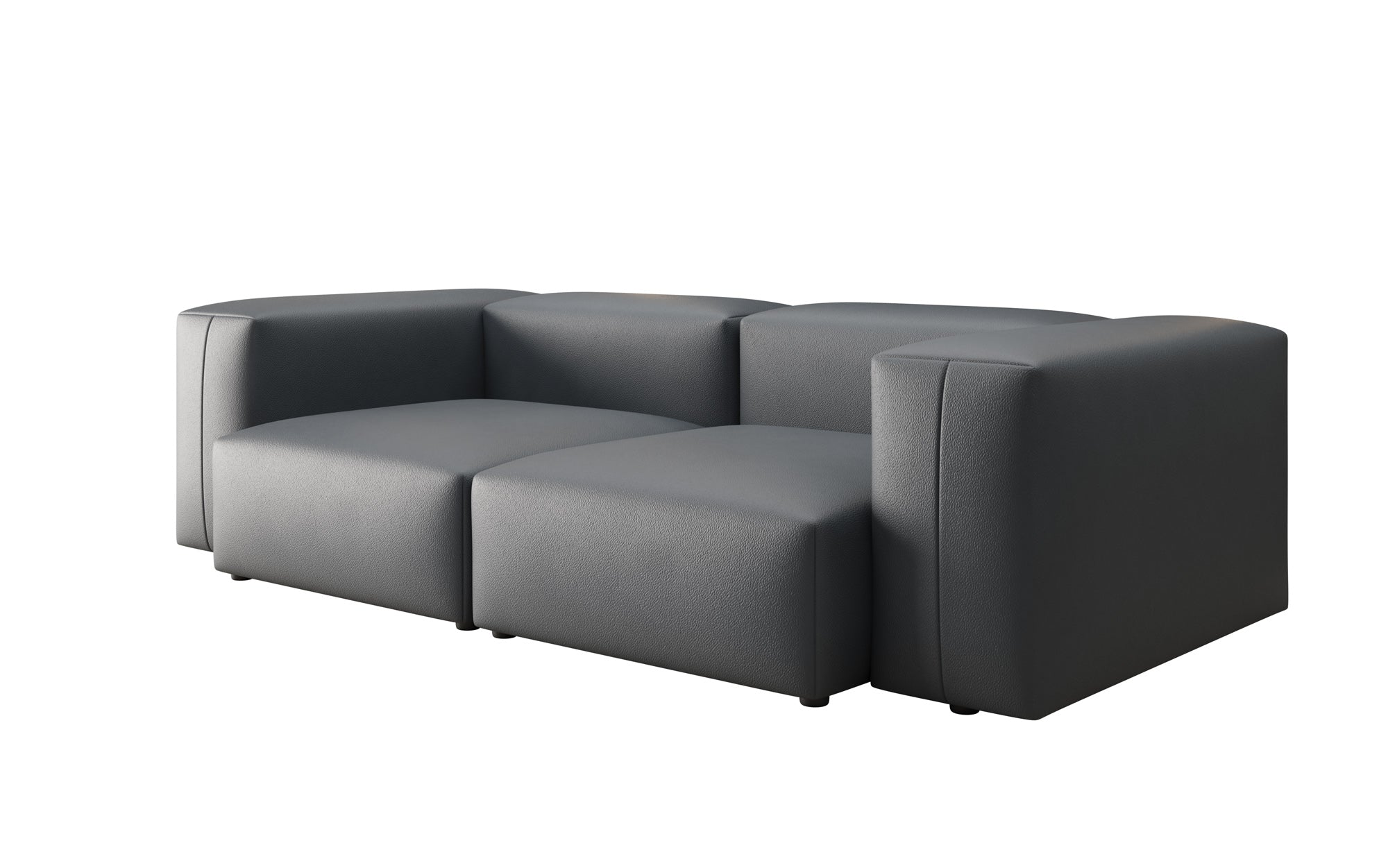Designer 2-zits bank Snug in echt leer