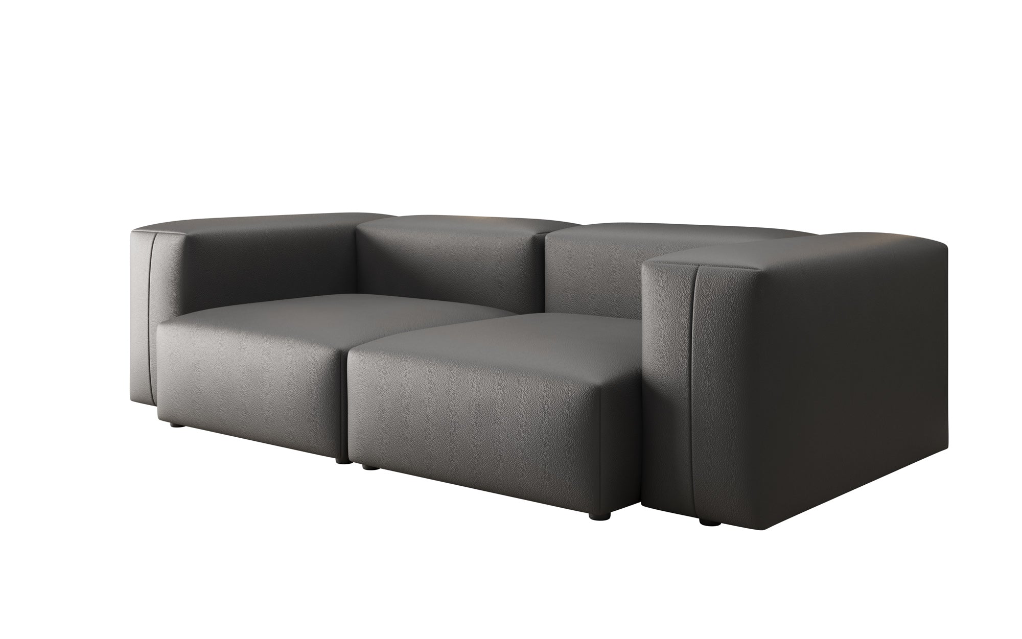 Designer 2-zits bank Snug in echt leer