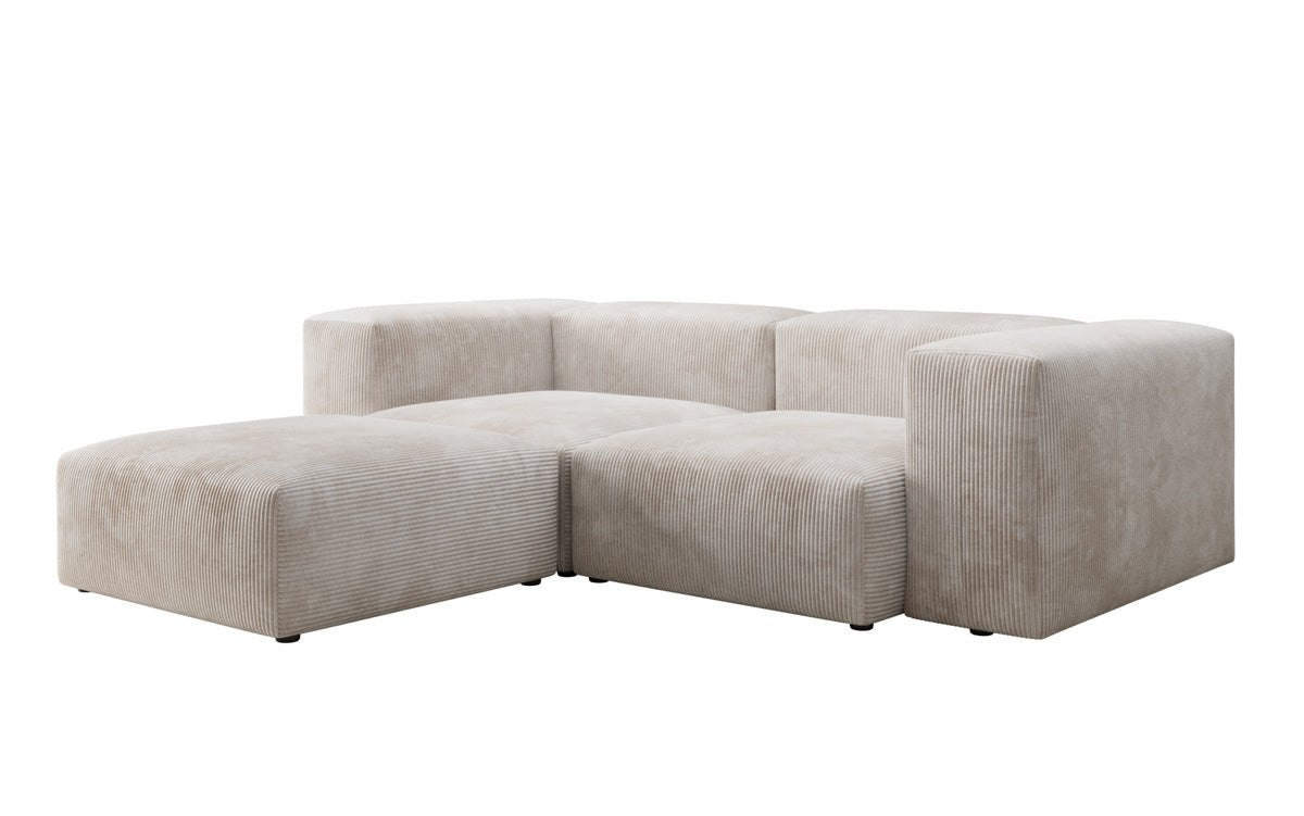 Designer L Sofa Snug Mini in Ribstof