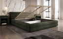 Designer gestoffeerd bed Velana Fluweel met opbergruimte