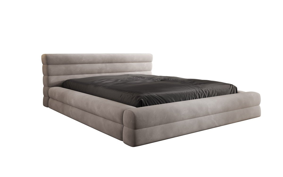 Designer gestoffeerd bed Velana Fluweel met opbergruimte