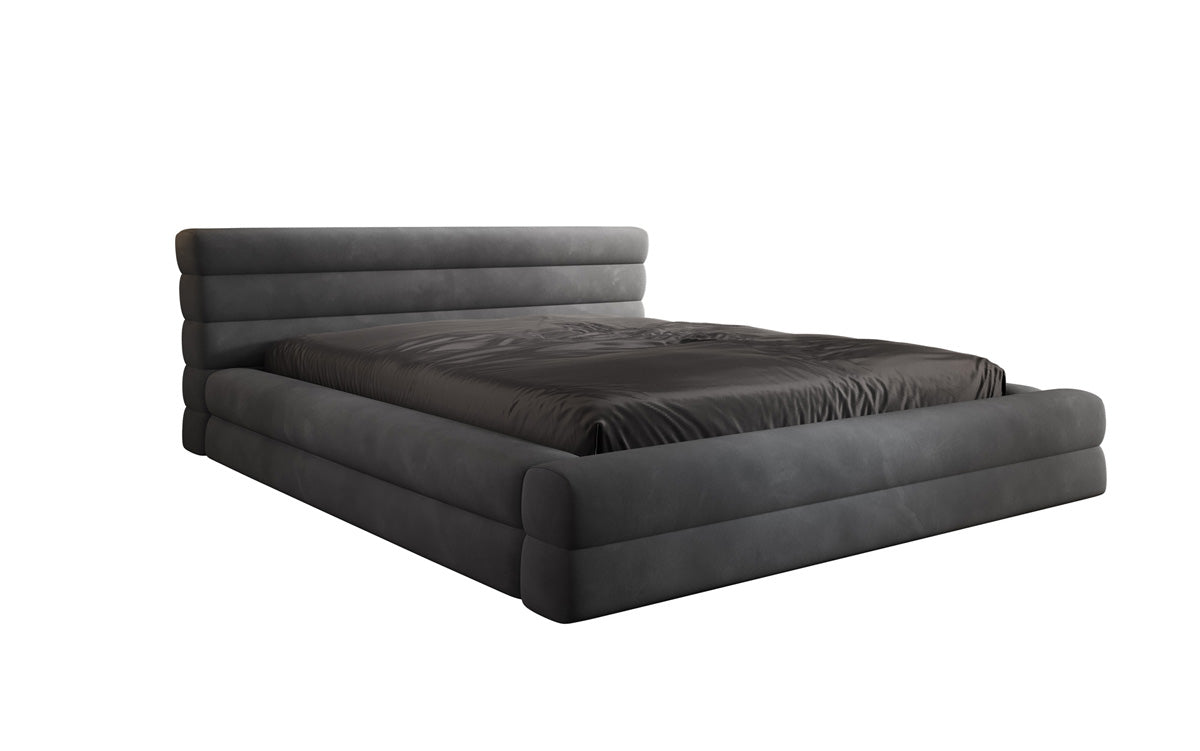 Designer gestoffeerd bed Velana Fluweel met opbergruimte