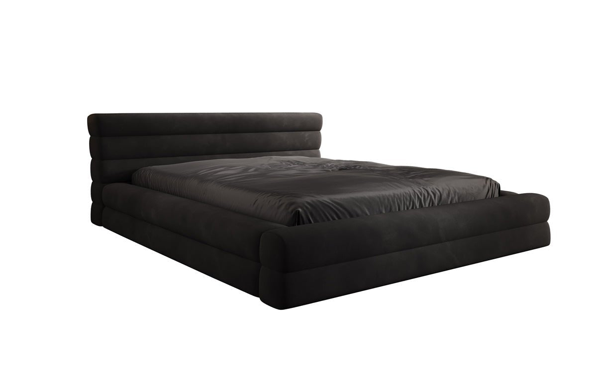 Designer gestoffeerd bed Velana Fluweel met opbergruimte