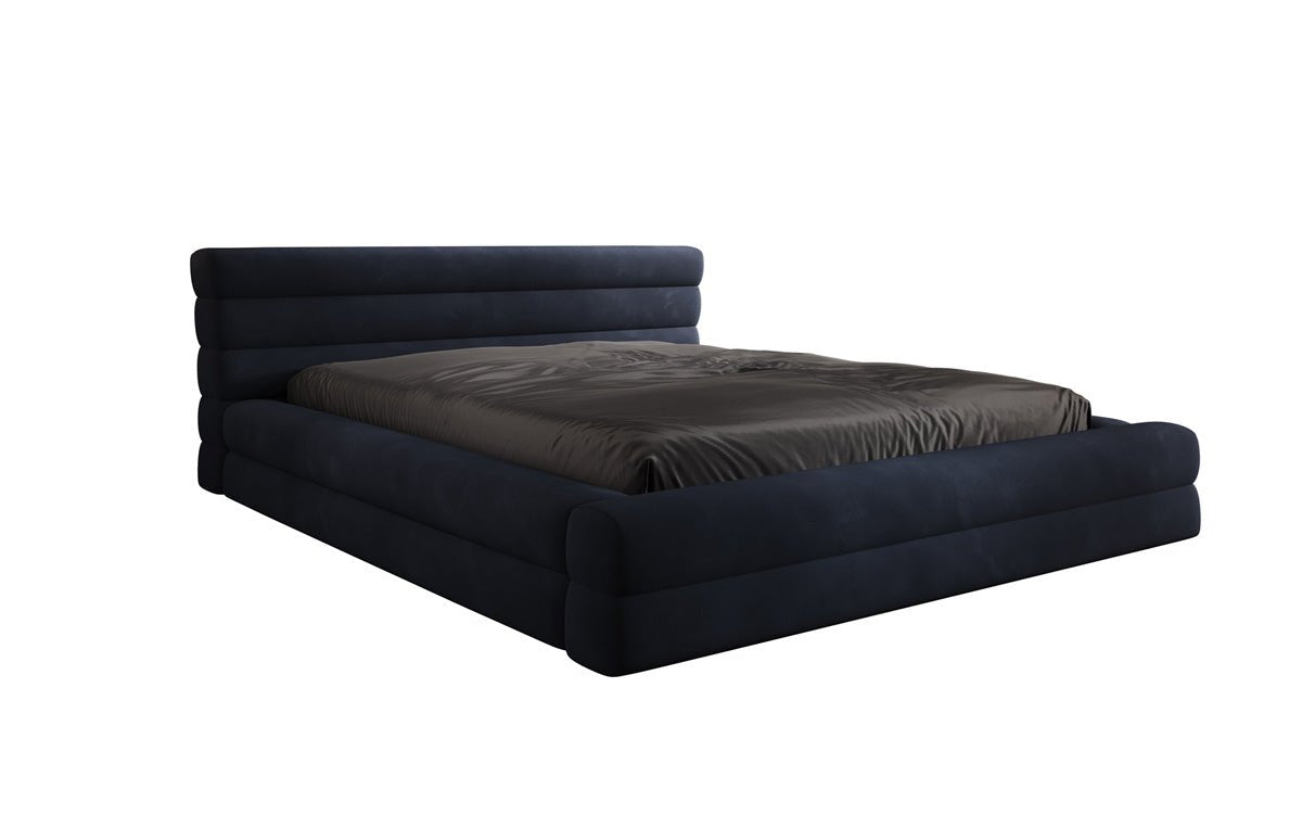 Designer gestoffeerd bed Velana Fluweel met opbergruimte