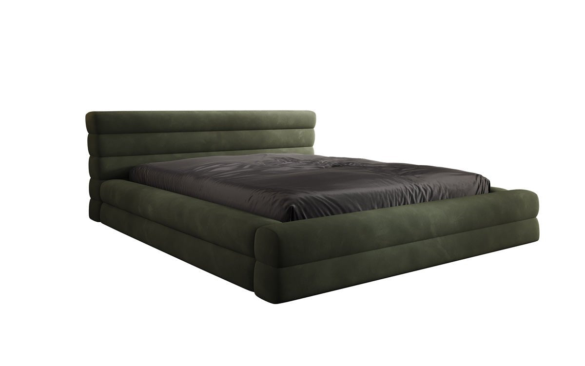 Designer gestoffeerd bed Velana Fluweel met opbergruimte