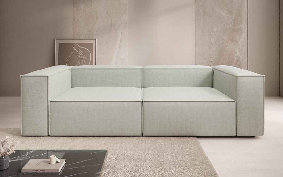 Designbank Lesley 3-zits in linnen-look