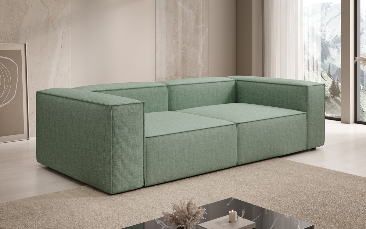 Designbank Lesley 3-zits in linnen-look