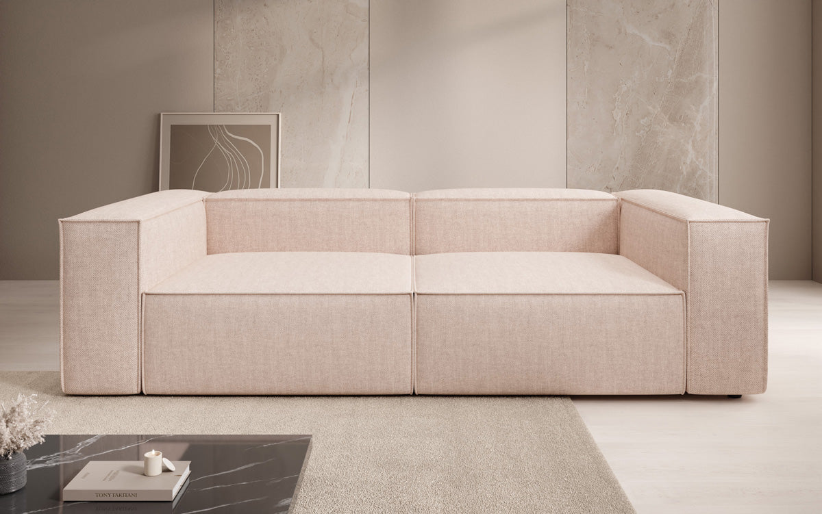 Designbank Lesley 3-zits in linnen-look