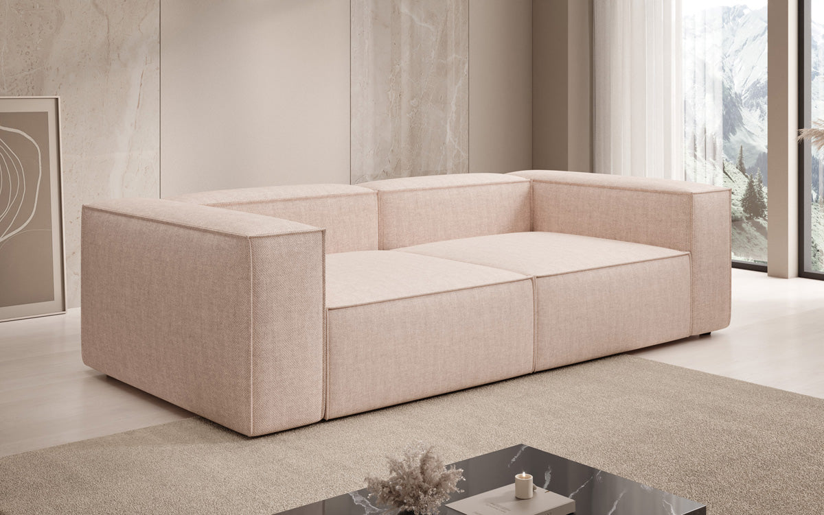 Designbank Lesley 3-zits in linnen-look
