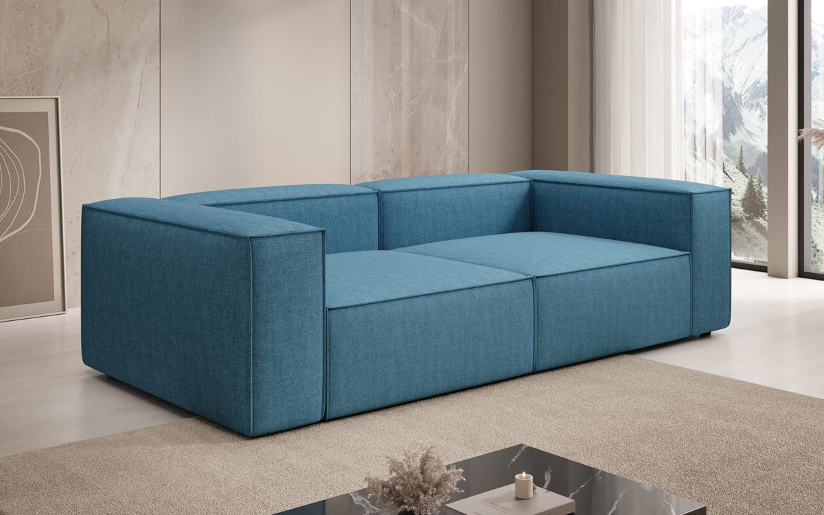 Designbank Lesley 3-zits in linnen-look