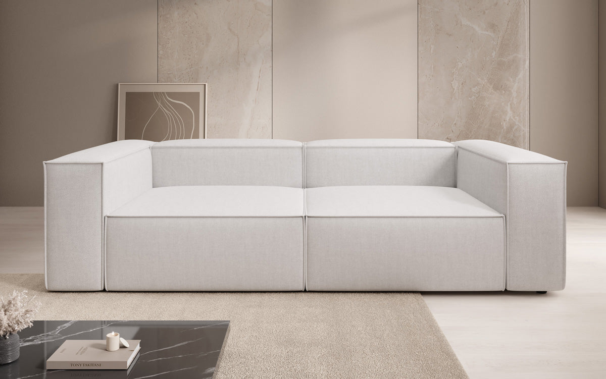 Designbank Lesley 3-zits in linnen-look