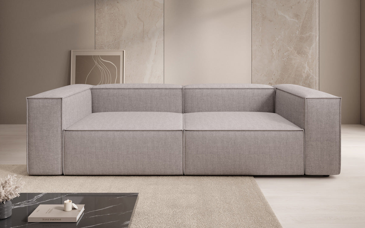 Designbank Lesley 3-zits in linnen-look