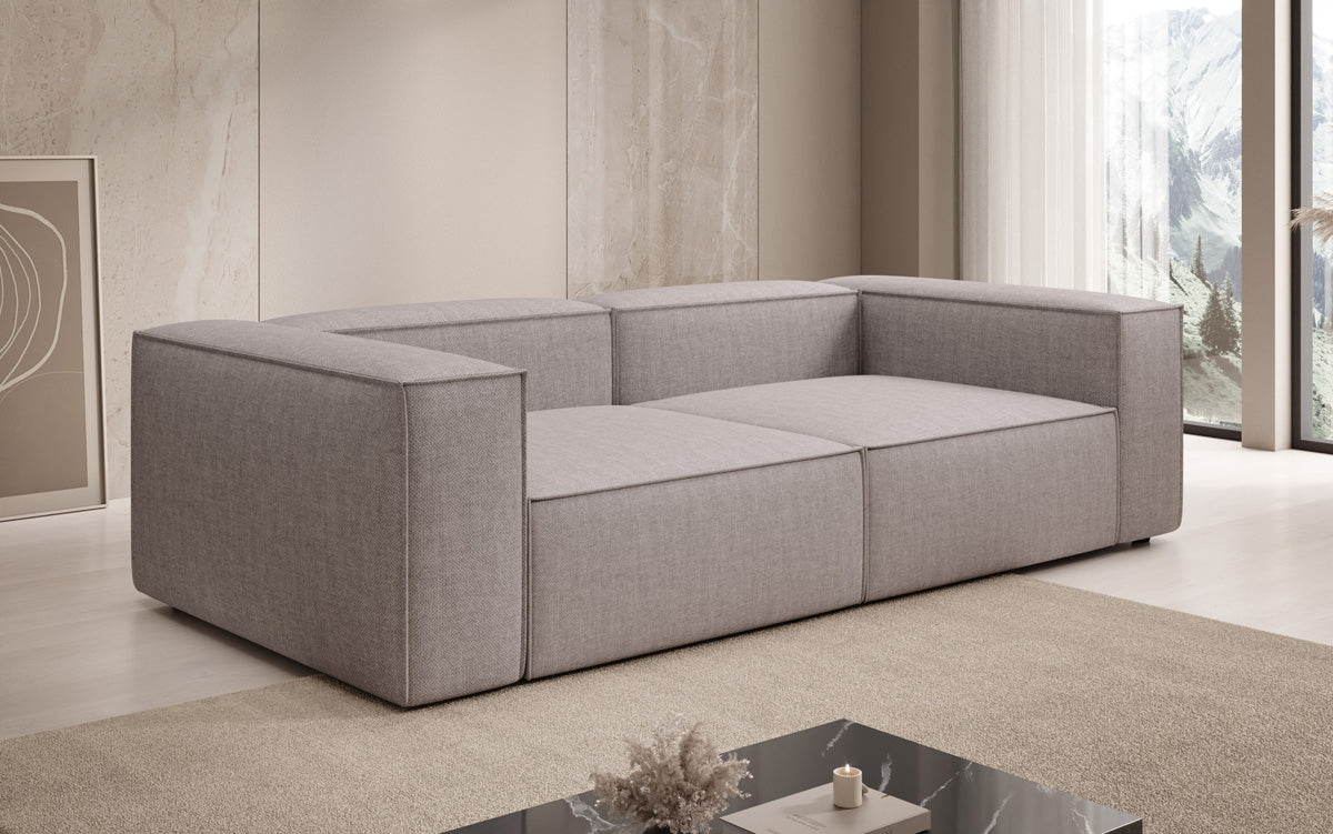 Designbank Lesley 3-zits in linnen-look