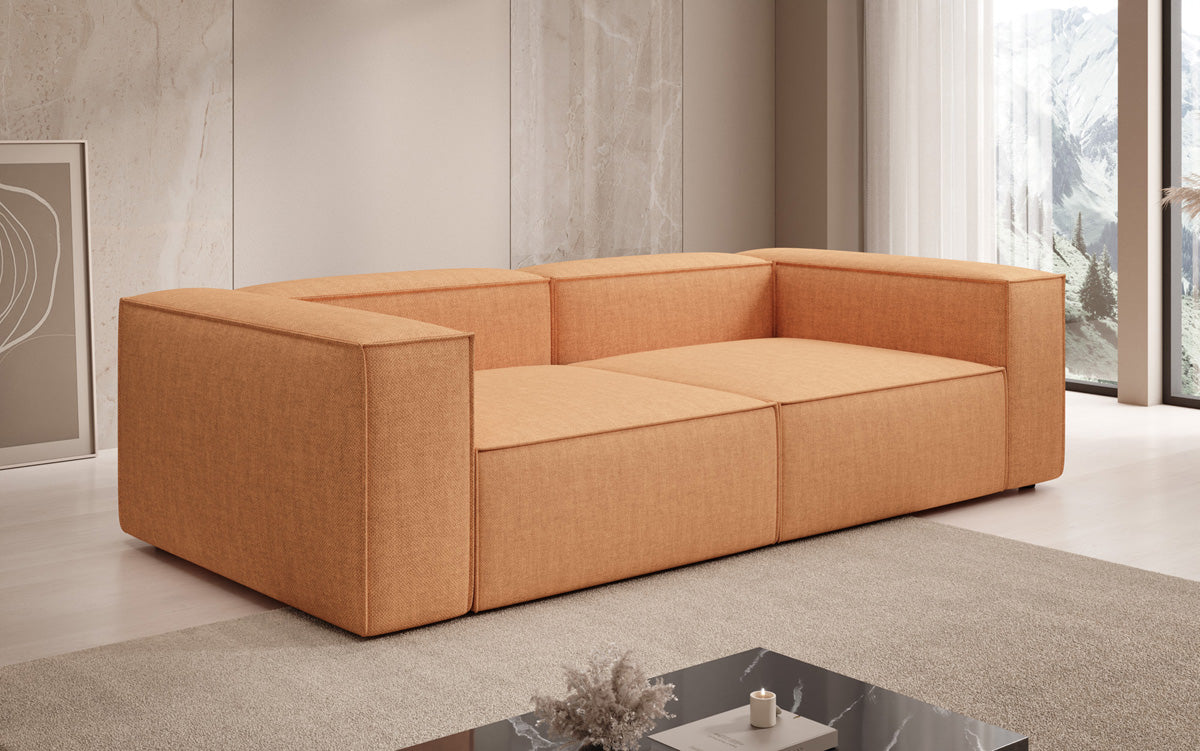 Designbank Lesley 3-zits in linnen-look