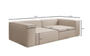 Designerbank Lesley 3-zits in Stof