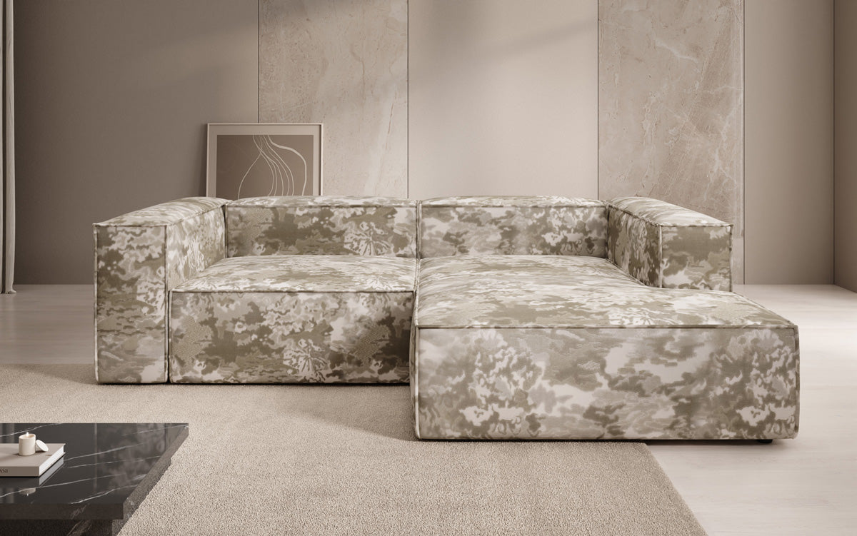 Design hoekbank Lesley Mini - jacquard met aquarelpatroon